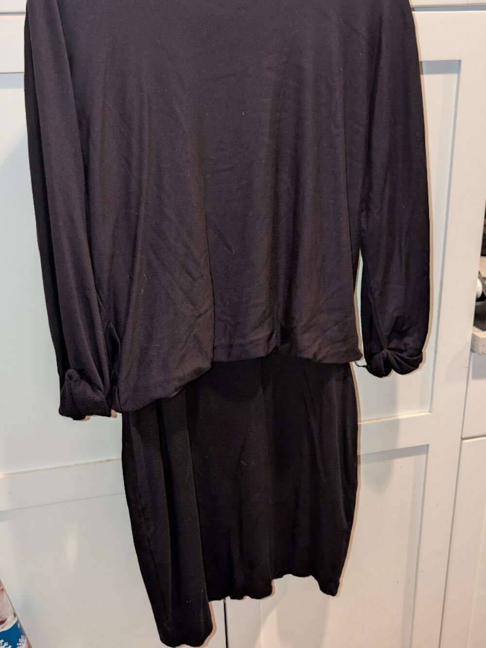Bailey 44 Women's Size M Crew Neck Mid-Length One-Piece Fleece Black Dress